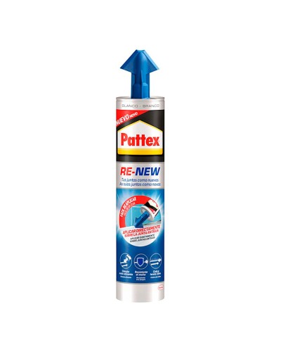 Pattex Re-new Silikon Weiß, 280 ml - Dichtstoff für Fugen und Befestigungen
