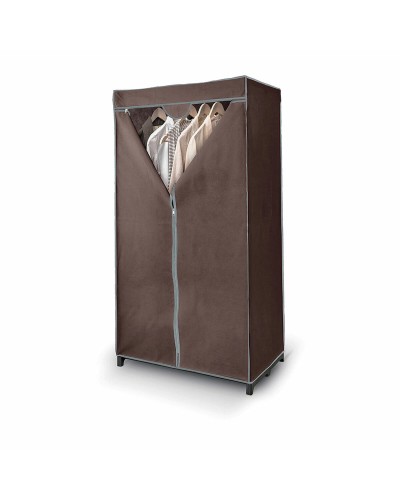Domopak Living Kleiderschrank - Stoff Braun, 75 x 50 x 145 cm, Geräumig und Langlebig
