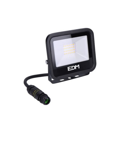 EDM LED-Strahler Schwarz 20W 6400K 12,4x10,6x2,8cm (Black Series)
