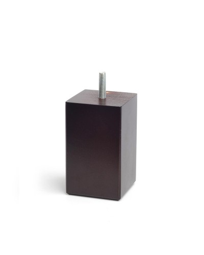 Pie Rei Quadrato in Legno di Faggio - Ø 6 x 10 cm, Marrone Scuro Classico