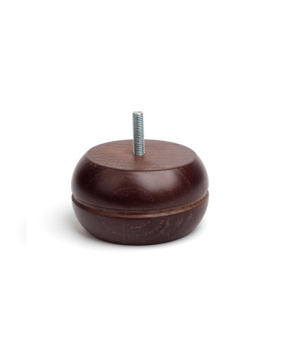 Runder Tisch aus dunklem Braunholz Ø 9 x 5 cm - Pie Rei 459
