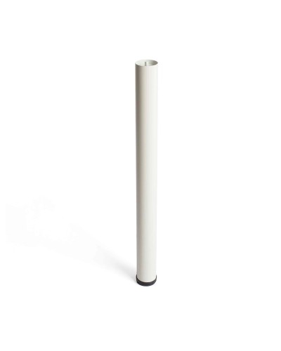 Gambe Rei Cilindriche Regolabili in Acciaio Bianco, Ø 7,6 x 71 cm