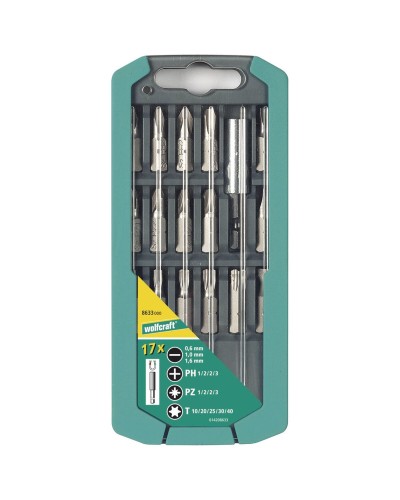 Set di punte Wolfcraft 8633000 Cacciavite