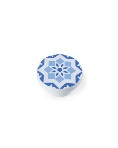 Ovinuppi Rei e242 Pyöreä Sininen pyökki 4 osaa (Ø 40 x 22 mm)