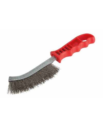 Cepillo metálico Wolfcraft 265 mm, acero, para limpieza de superficies.
