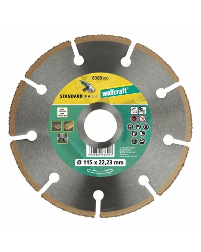 Disque à tronçonner Wolfcraft : coupe précise et sans bavure pour le travail des métaux.
