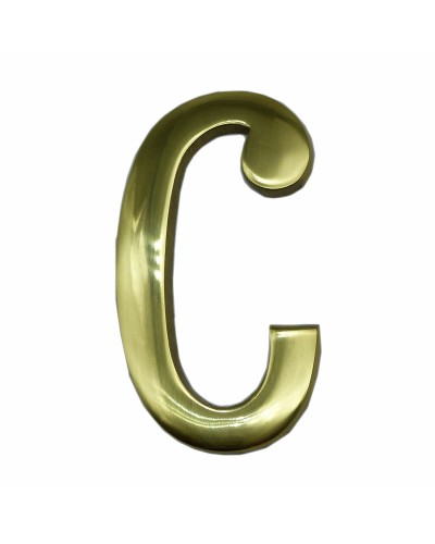 Lettre EDM C en Laiton Poli de 10 cm pour Gravures sur Métal.
