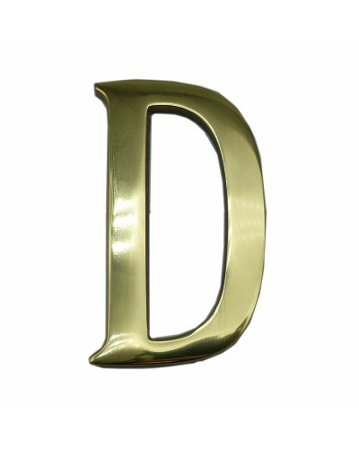 Lettre EDM "D" en Laiton Poli, 10 cm - Décorative et Personnalisable
