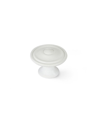 Pomo para Mueble Rei 3110 Blanco Redondo Metal (Ø 35 mm x 26 mm) para 4 Puertas
