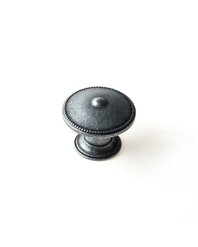 Pomolo Rei Rotondo Argentato Metallo 4 Pezzi (30 mm x 24 mm)