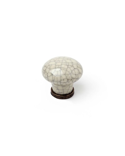 Bouton de meuble Rond Blanc Porcelaine 2 Unités (Ø 30 x 27 mm)
