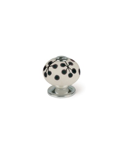 Ovinuppi Rei e506 Pyöreä Sininen Kukka Posliini Metalli 4 osaa (Ø 40 x 36 mm)