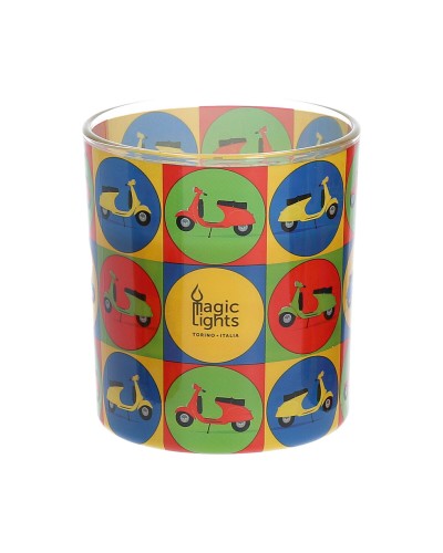 Bougie Magic Lights en Forme de Moto, 7,5 x 8,4 cm, Décoration Lumineuse
