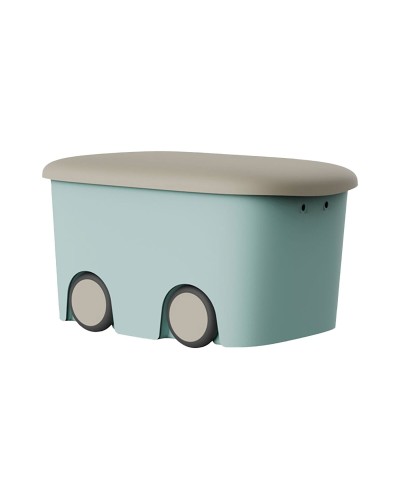 Scatola Plastiken Multiuso Menta 45 Litri 59x38x32 cm per Giocattoli e Bambini