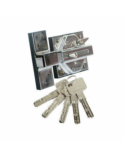 Verrou de sécurité Lince 7930r-97930rhl Chromé, Fer
