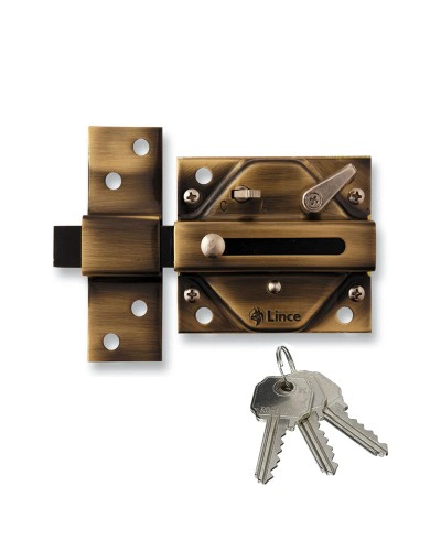 Cerrojo de Seguridad Lince 2930-92930bi Tradicional en Bronce para Puertas Interiores
