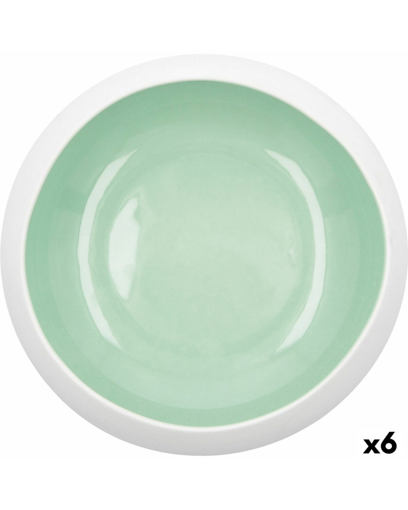 Bowl Ariane Organic Ceramic Green (16 cm) (6 Units)