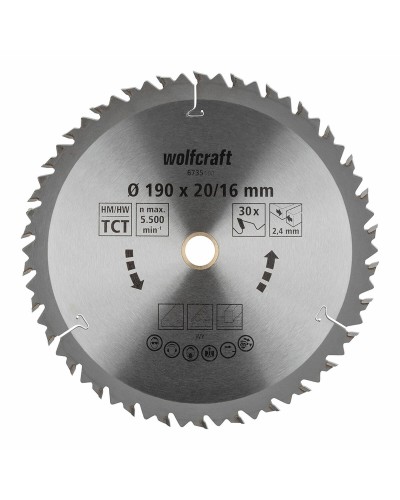 Disque à tronçonner Wolfcraft 6735000 pour métal, idéal pour des coupes précises et rapides.
