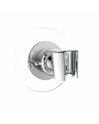 Porte-douche Wenko Chrome | Adaptable à toutes les pommes de douche | Installation sans perçage
