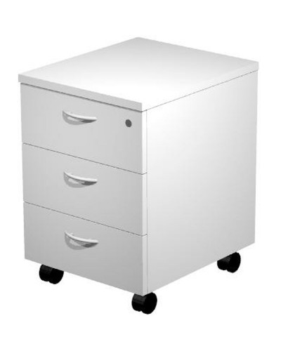 Cassettiera Artexport Presto su Ruote, Grigio Melammina, 43 x 52 x 59,5 cm, Perfetta per Organizzazione in Camera o Ufficio