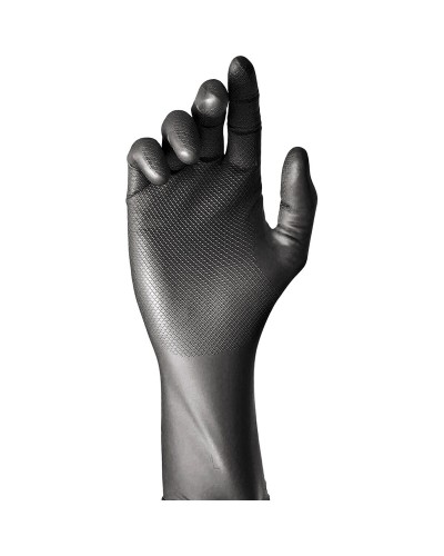 JUBA Einmalhandschuhe aus Nitril, schwarz | Puderfrei | Spenderbox mit 50 Stück
