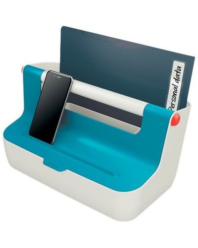 Caja de Almacenamiento Leitz Cosy Azul en ABS (21,4 x 19,6 x 36,7 cm) con Asa para Transporte
