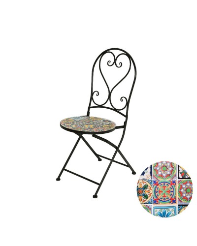 Praha Garden Chair, Black, Metal, 39 x 47 x 94 cm
