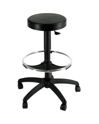 Unisit Esos Black Swivel Stool, adjustable and comfortable
