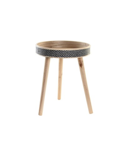 Bandeja de madera negra natural DKD Home Decor, 41 x 41 x 50 cm, para uso doméstico.
