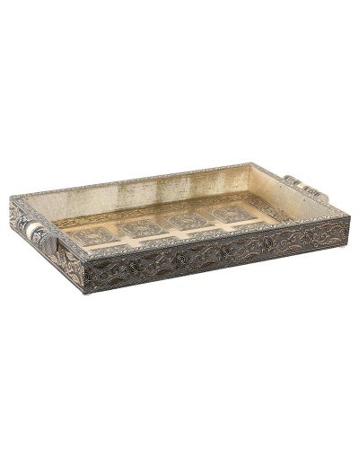 Bandeja de Madera Champagne de 36x22x4 cm DKD Home Decor: Elegancia y funcionalidad para tu hogar
