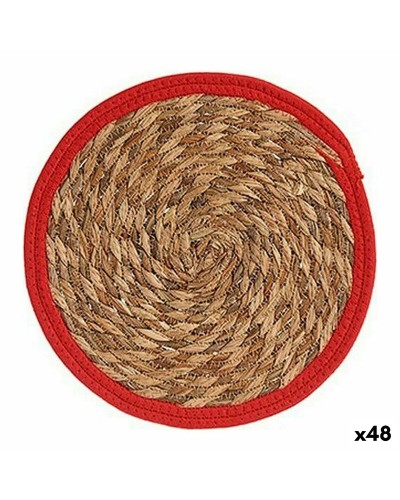Placemat Natuurlijk Rood Natuurlijke Vezel (30 x 1 x 30 cm) (48 Stuks)