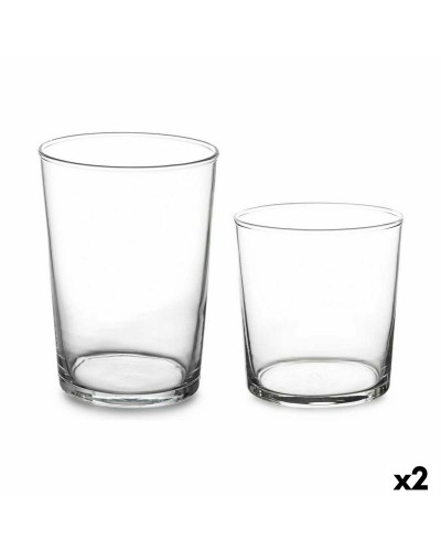 Verres à Vin Transparents Bistro | Lot de 2 | 380 ml et 510 ml | Parfaits pour le Vin et les Boissons
