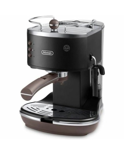 DeLonghi ECOV311.BK Caffettiera Espresso a Leva, 1.4L - Nero/Marrone Scuro
