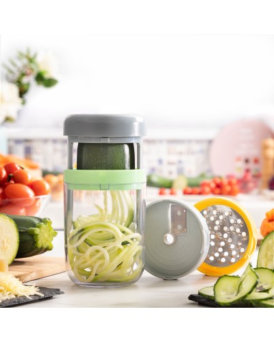 Coupe-légumes en Spirale Vigizer InnovaGoods : Coupez et Râpez les Légumes Facilement.
