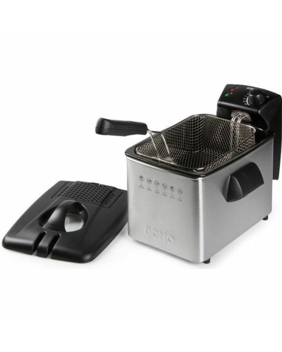 DOMO Friteuse 4L Acier Inoxydable 3000W - Cuisson Parfaite et Rapide
