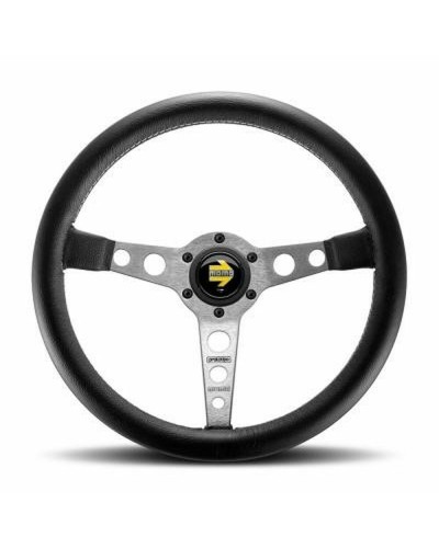 Volant Racing Momo Prototype Argent Ø35cm - Conduite Sportive
