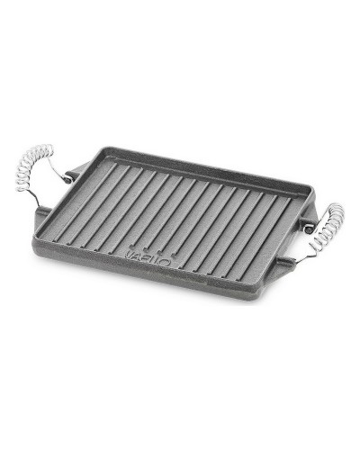 Plaque Grill Vaello Rectangulaire en Fonte, 27x21cm, Gris
