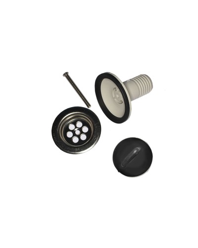 Filtre d'évier EDM Ø30mm - Plastique PVC Noir - Évacuation de cuisine
