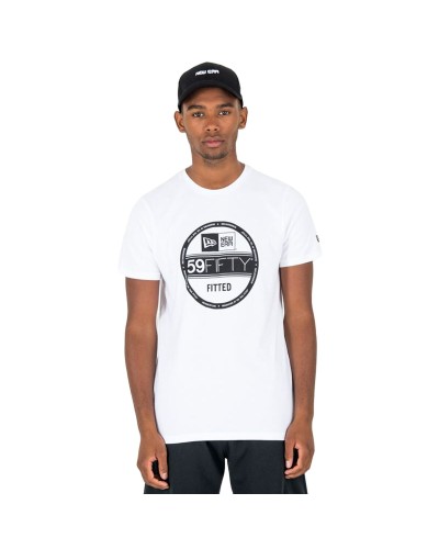 New Era Men's Essential Visor Sticker T-Shirt White - Short Sleeves
