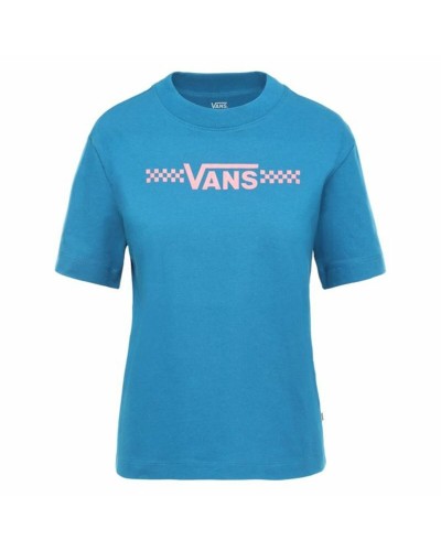 T-shirt Femme Vans Funnier Times Bleu Ciel - Coton Biologique, Manches Courtes
