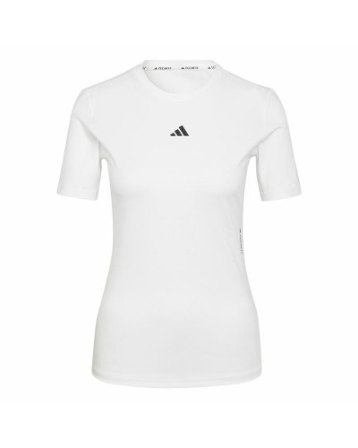 Adidas Techfit Femme : T-shirt d'Entraînement Blanche, Manches Courtes - Performance
