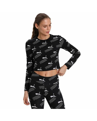Puma Amplified Camiseta de Manga Larga Ajustada Negra para Mujer - Deporte y Casual
