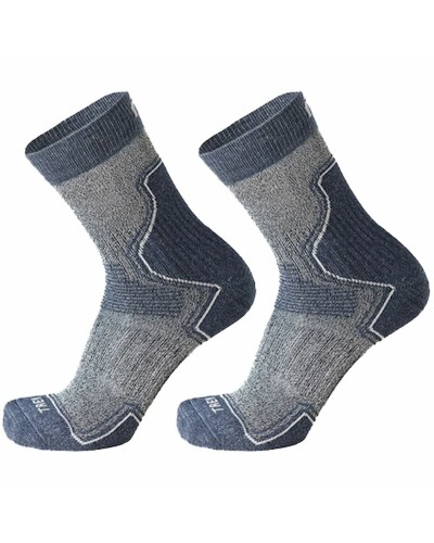 Mico Calzini Men's Trail Socks: Sporty, Breathable, Blue/Grey
