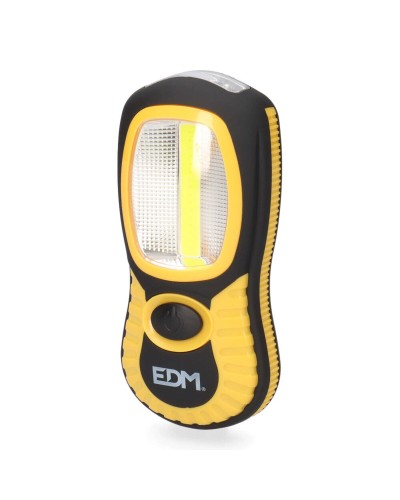 EDM Cob XL 230 Lm LED-Arbeitsleuchte, Haken & Magnet, ABS Gelb 3W
