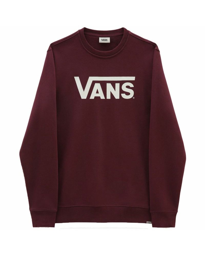 Men’s Sweatshirt without Hood Vans Classic Crew-B Dark Red