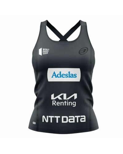 Naisten hihaton toppi Bullpadel Orlas Gemma Triay  Padel Musta