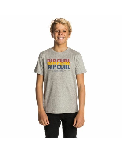 Rip Curl Maglia Bambino Big Mama Grigia - Maniche Corte Cotone

