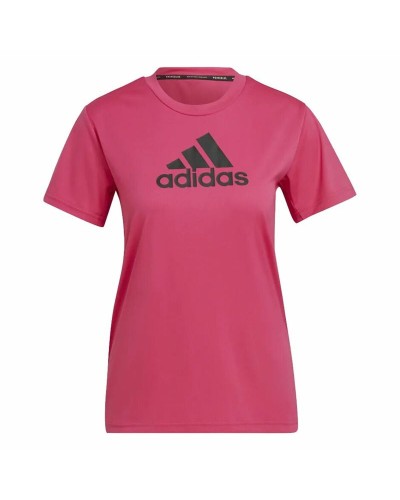 Adidas Designed 2 Move : T-shirt Femme Fuchsia Logo - Manches Courtes Sport
