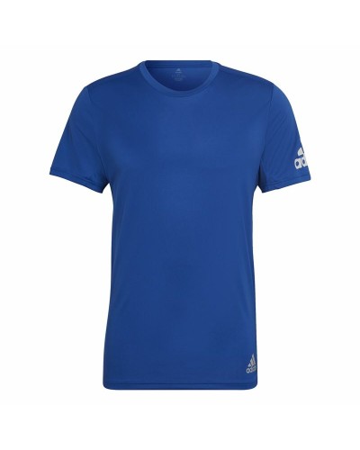Adidas Run It Camiseta Hombre Azul - Manga Corta Transpirable Running
