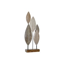 Statue Leaves Beige Brown Iron and Bamboo (33 x 10 x 81 cm) - DKD Home Decor
